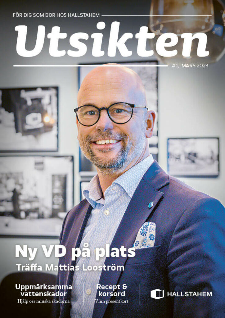 Mattias, Hallstahems VD för omslagsbild till tidningen utsikten
