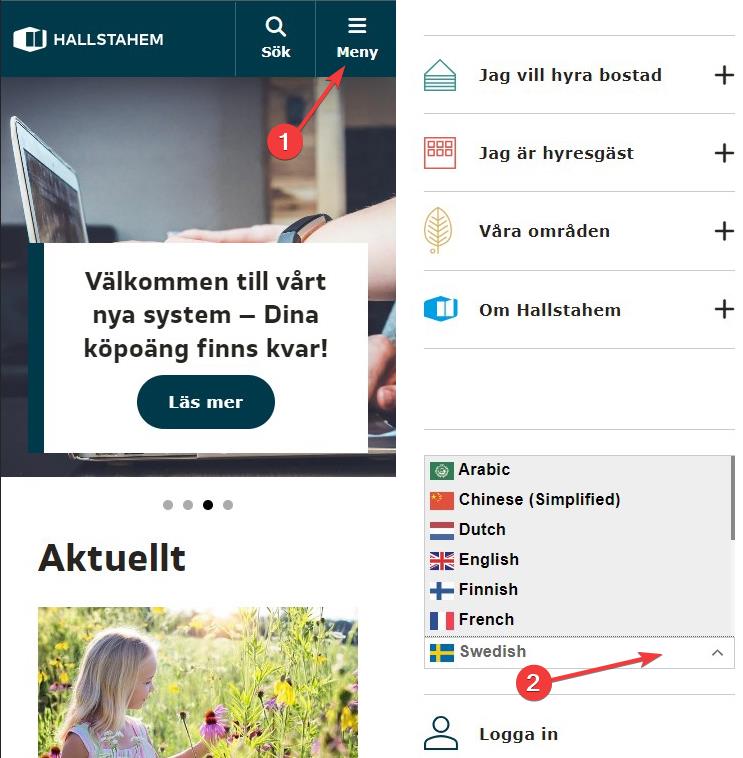 Instruktion olika språk