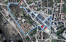 över Centrum och Knektbacken